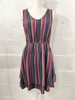 SANDY & SID STRIPPED TANK DRESS